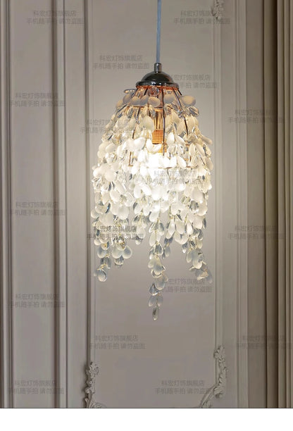 Crystal Bead Pendant Lamp - Octagonal Design