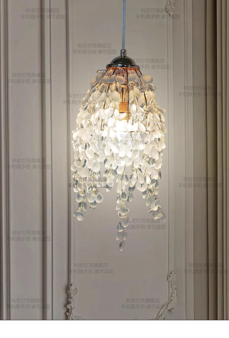 Crystal Bead Pendant Lamp - Octagonal Design