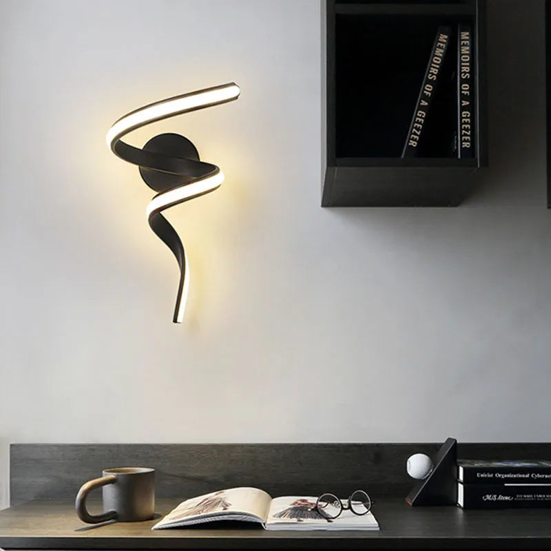 LED Wall Lamp – Modern Spiral Design