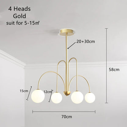 LED Pendant Light Diva - Glass Ball Chandelier