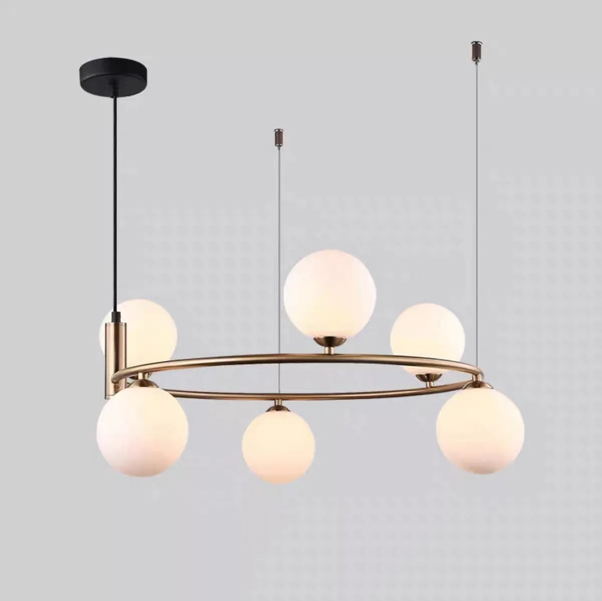 Moderne Glazen Bollen Kroonluchter – 4/6/8 Lichten | Goud of Zwart