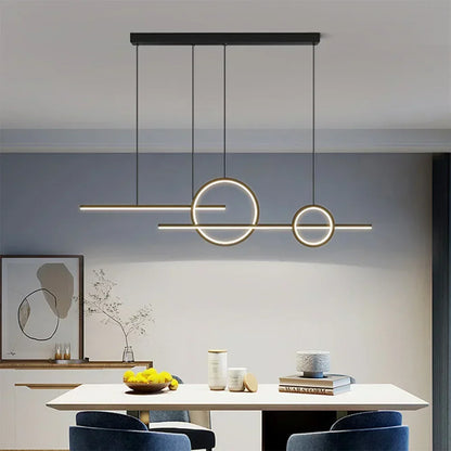 Modern LED Chandelier - Minimalist Pendant Light for Restaurant, Living Room & Bar