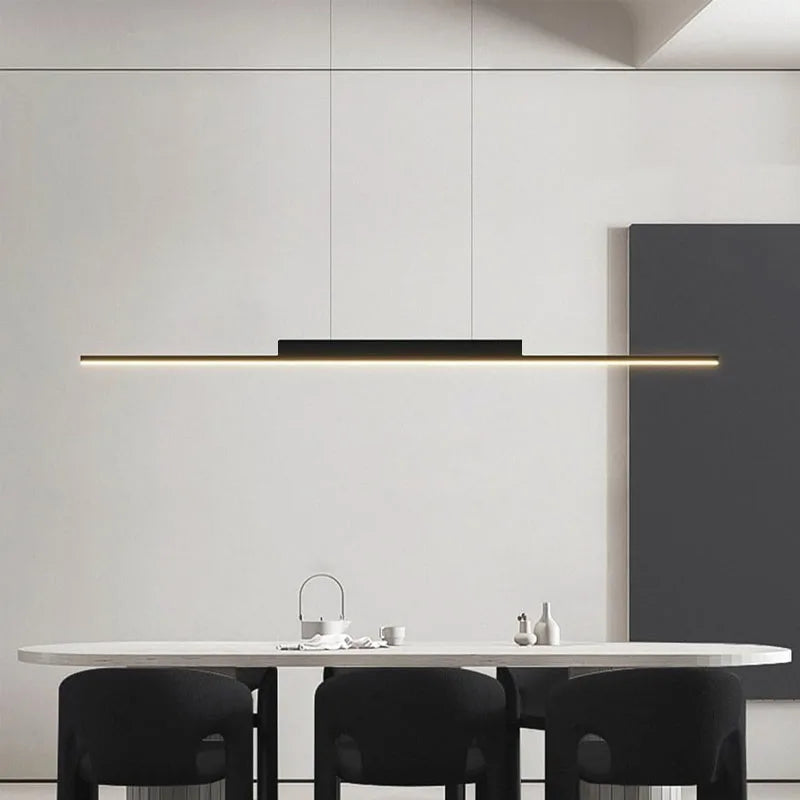 Moderne, schlichte Pendelleuchten für Esszimmer und Küche, lange Kronleuchter, Pendelleuchten für Wohnzimmer, Wohnbereich