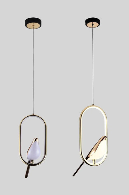 Magpie Bird LED Pendant Lamp - Modern Nordic Design