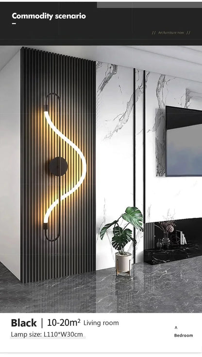 Moderne LED-Wandleuchte – Wandleuchte aus goldfarbenem Aluminium