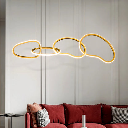 AURELIUS - Gold Ring Dining Room Pendant Light - Modern LED