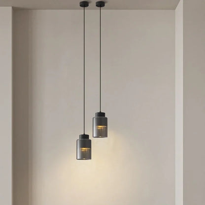 Nordische Glazen LED Hanglamp Zwart / Goud