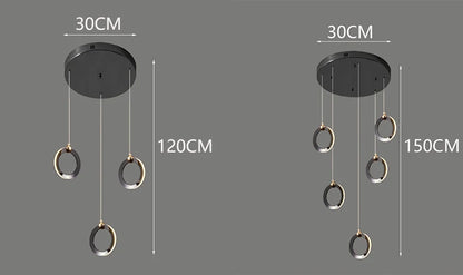 Octo - Modern LED Pendant Light Chandelier for Living Room and Staircase
