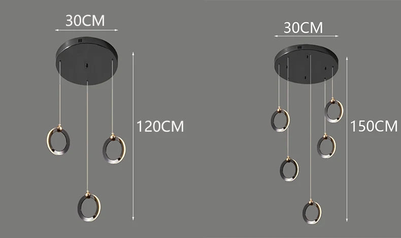 Octo - Modern LED Pendant Light Chandelier for Living Room and Staircase