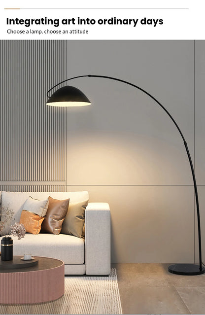 Moderne Scandinavische LED-vloerlamp - driekleurig vishengel ontwerp