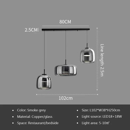 Nordic Glass Pendant Light - Minimalist Luxury Chandelier