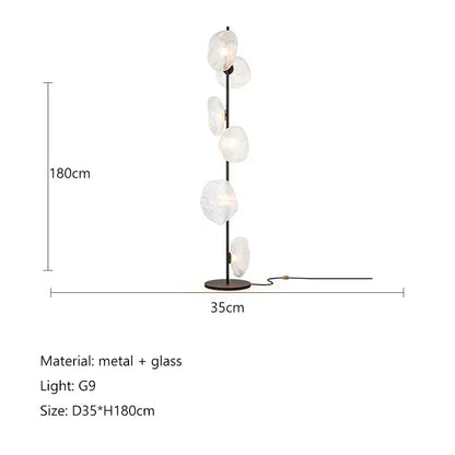 Nordic Glass LED Floor Lamp - Modern Designer Standing Light for Living Room & Bedroom