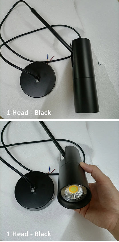 Adjustable Spotlight Pendant - Modern Minimalist LED Hanging Lamp