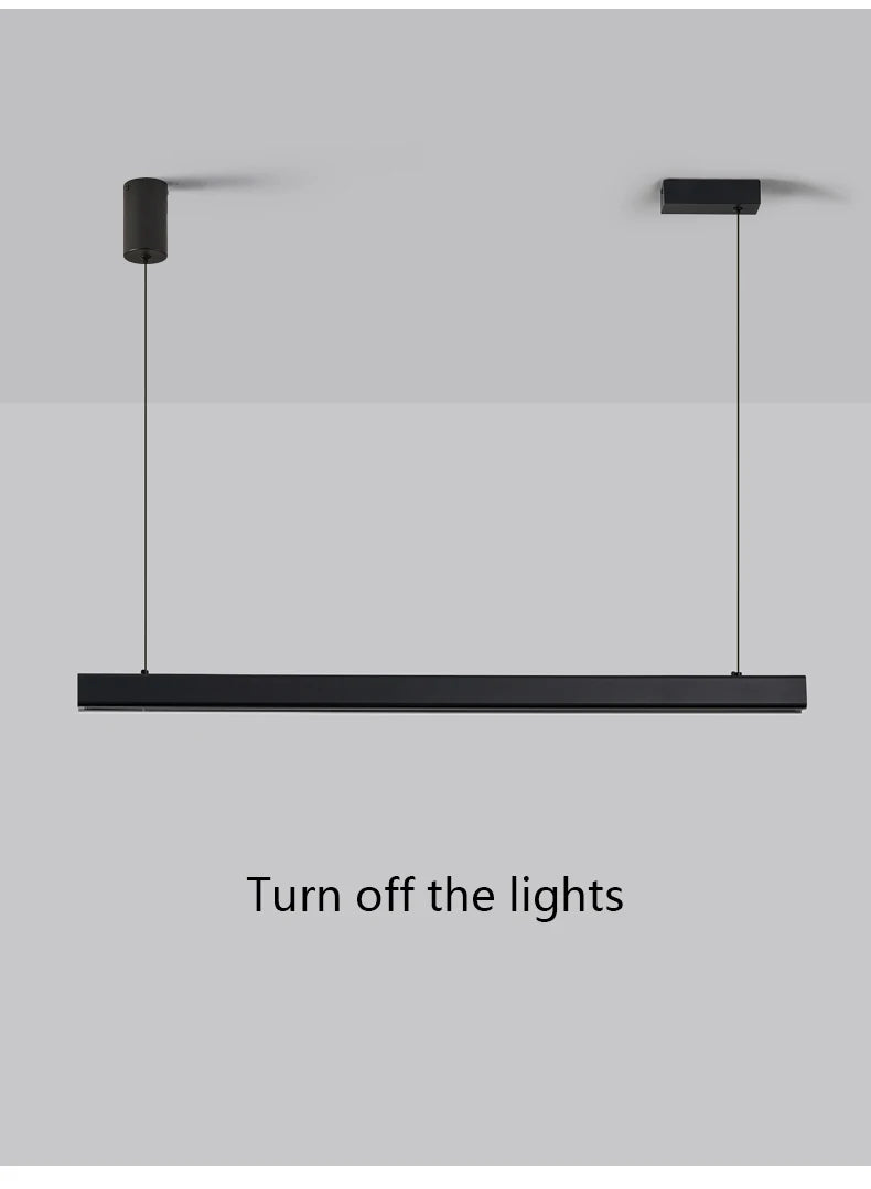 Moderner linearer LED-Kronleuchter – Minimalistische Pendelleuchte für Kücheninsel und Esszimmer