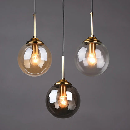 Nordic Glass Pendant Light - Modern LED Chandelier for Living & Dining Room