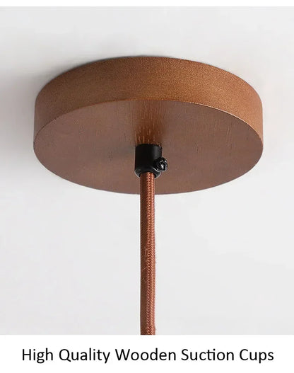 Wabi Sabi Stone Pendant Light - Circular LED Chandelier for Dining & Living Room
