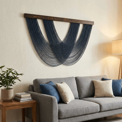 Boho Cotton Rope Wall Hanging Tapestry 100 x 60 cm