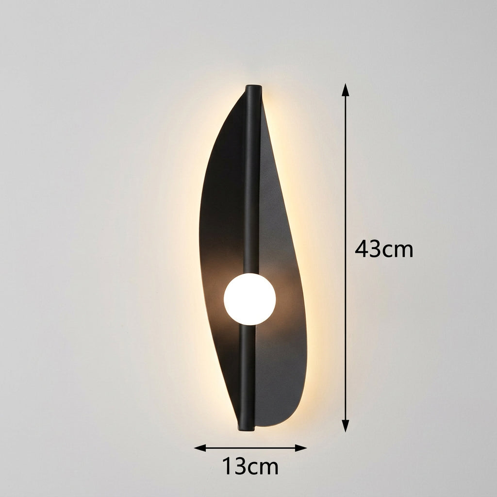 Blatt-LED-Wandleuchte – Art-déco-Nachttischleuchte