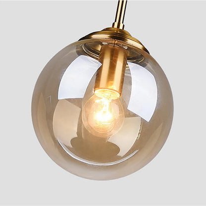 Nordic Glass Pendant Light - Modern LED Chandelier for Living & Dining Room