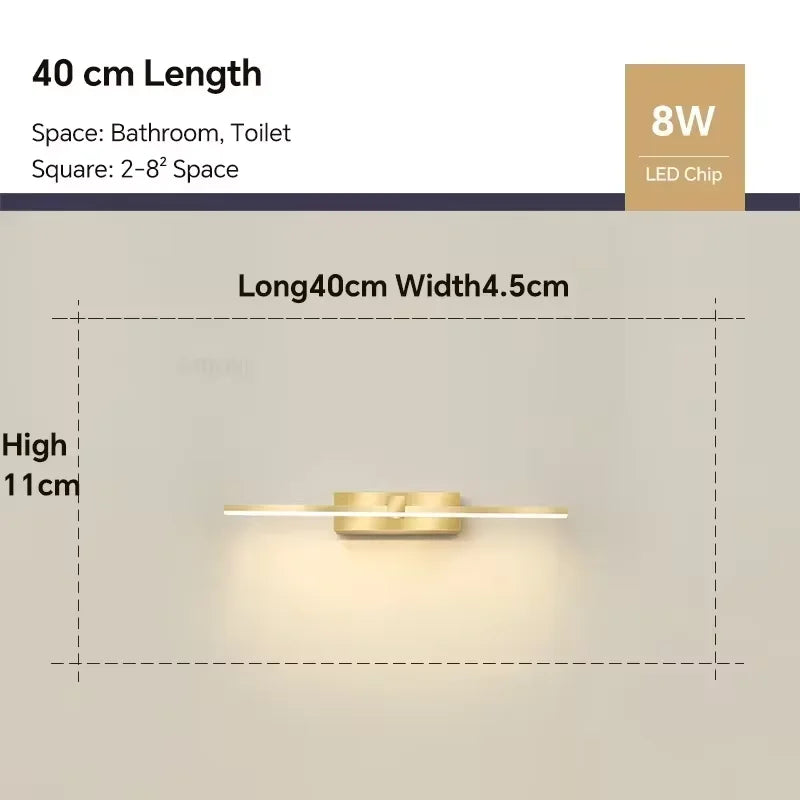 Moderne LED-wandlamp Badkamer make-up licht Lijnlamp voor Badspiegel