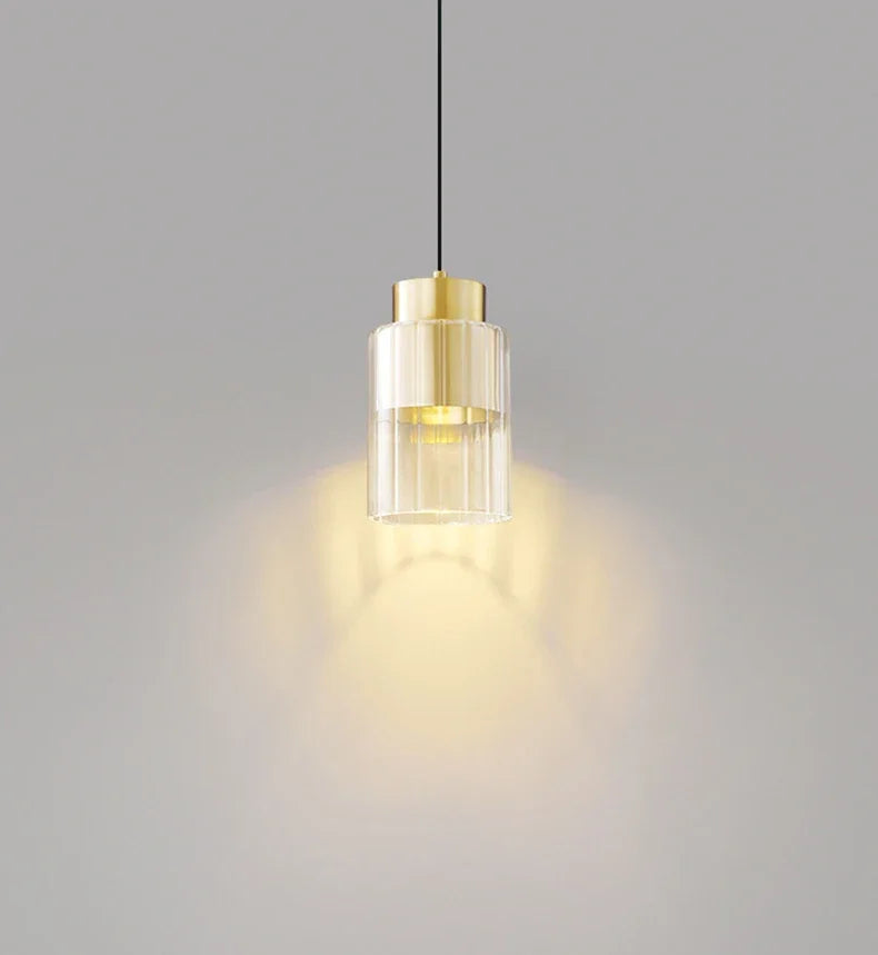 Nordische Glazen LED Hanglamp Zwart / Goud