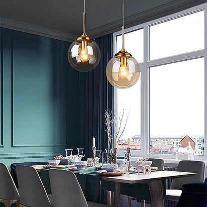 Nordic Glass Pendant Light - Modern LED Chandelier for Living & Dining Room
