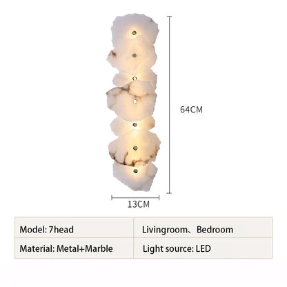 Marble & Copper LED Wall Sconce