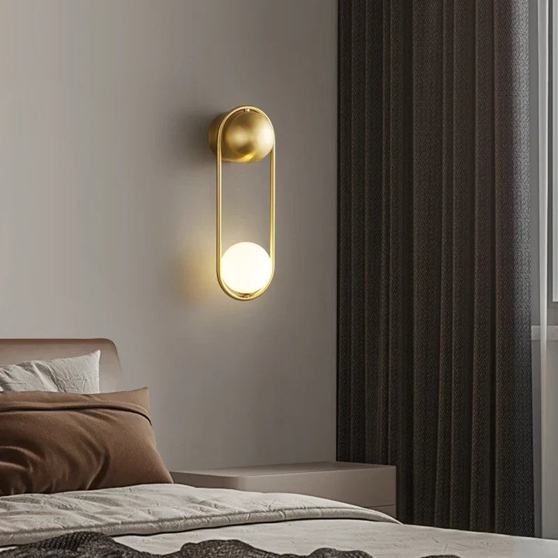 U-vormige led-wandlamp – Art-decodesign | Koper of zwart