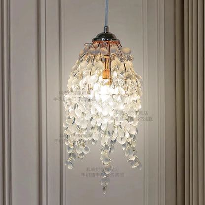 Crystal Bead Pendant Lamp - Octagonal Design