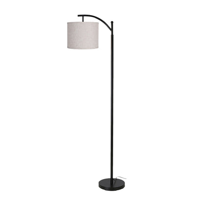 Arc Floor Lamp with LED Bulb - Modern Standing Light with Hanging Shade