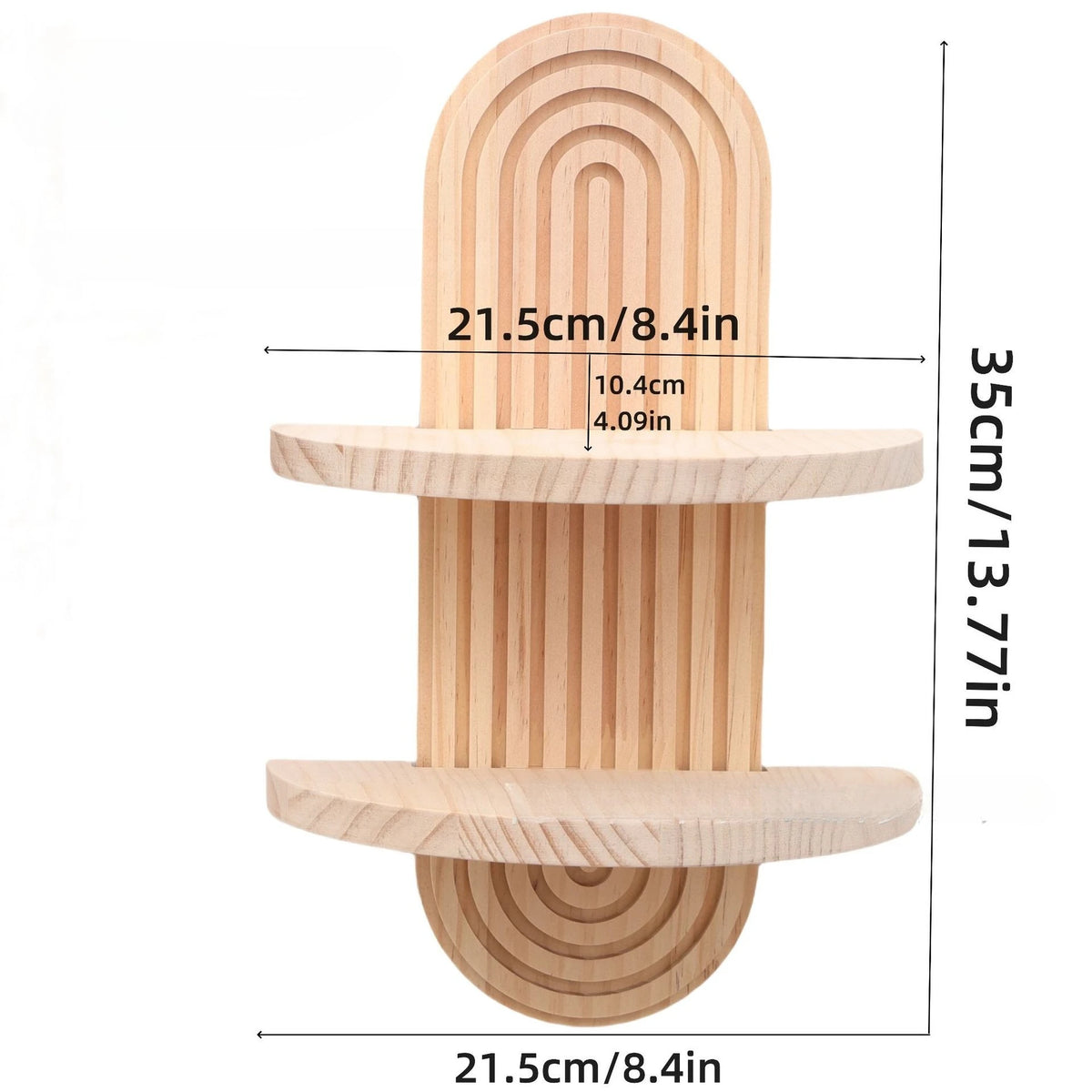 Boho Wooden Wall Shelf