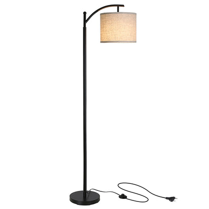 Arc Floor Lamp with LED Bulb - Modern Standing Light with Hanging Shade