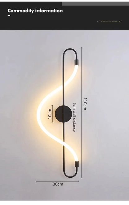 Moderne LED-Wandleuchte – Wandleuchte aus goldfarbenem Aluminium