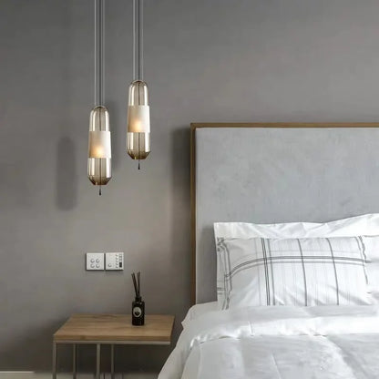 Aurora Glow - Nordic Amber Glass Pendant Chandelier