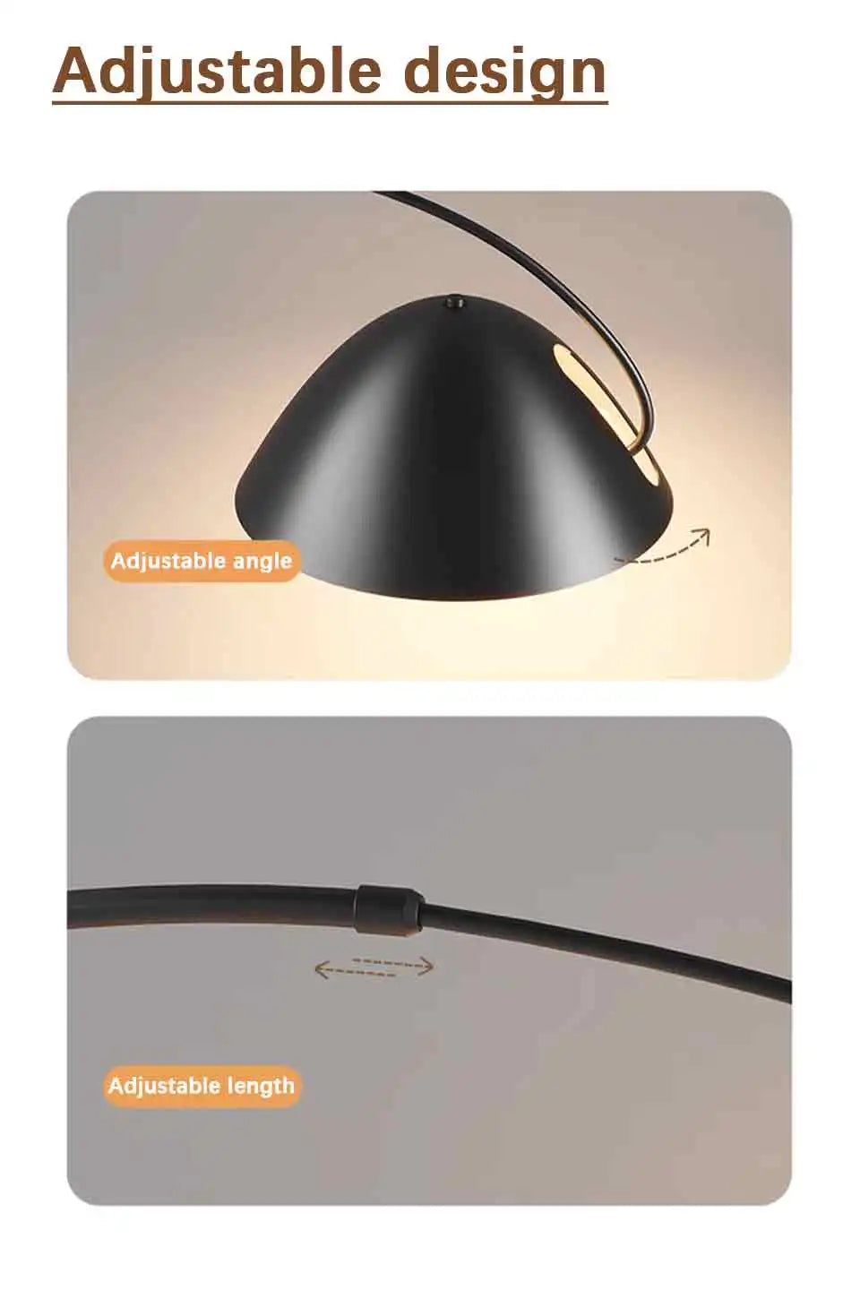 Moderne Scandinavische LED-vloerlamp - driekleurig vishengel ontwerp