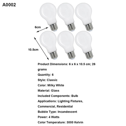 E27 LED Edison Bulb 4W Vintage Retro Filament Light Bulb ST64 Amber Glass Warm White 3000K 430LM Energy Saving Antique Screw Base Decorative Bulb