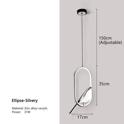 Magpie Bird LED Pendant Lamp - Modern Nordic Design