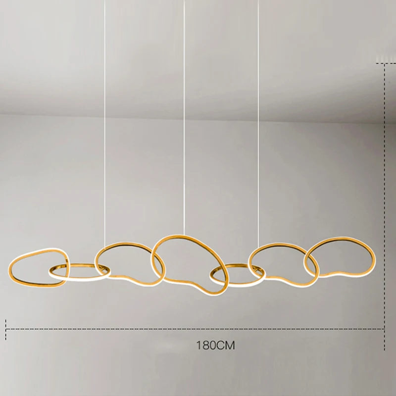 AURELIUS - Gold Ring Dining Room Pendant Light - Modern LED