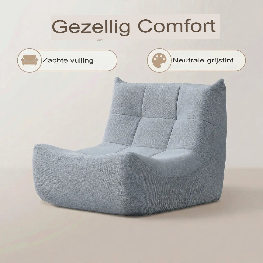 Wagrex Relax Chair – High-Density Foam Lounge Armchair, Chenille Fabric, 96x71.5x77cm