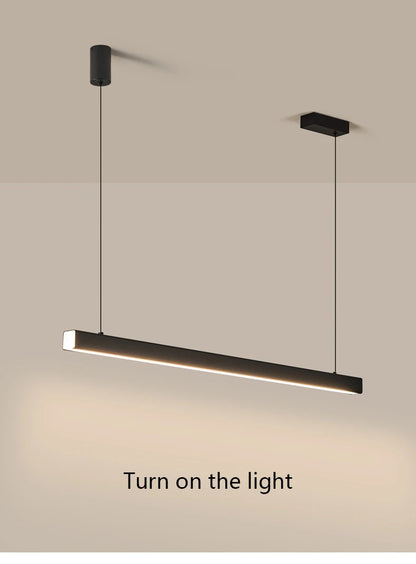 Moderner linearer LED-Kronleuchter – Minimalistische Pendelleuchte für Kücheninsel und Esszimmer