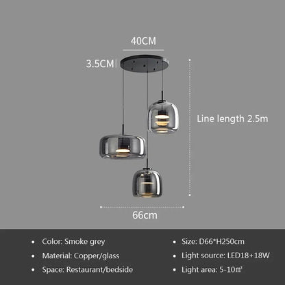 Nordic Glass Pendant Light - Minimalist Luxury Chandelier