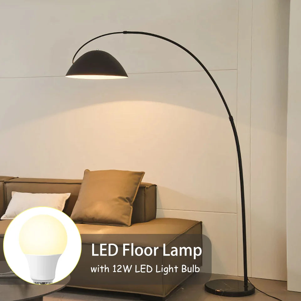 Moderne Scandinavische LED-vloerlamp - driekleurig vishengel ontwerp