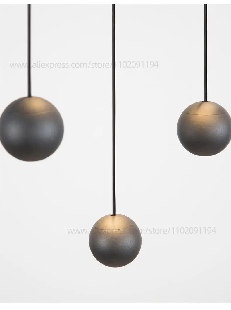 Modern LED Circular Pendant Chandelier - Multi-Light Stairwell Fixture
