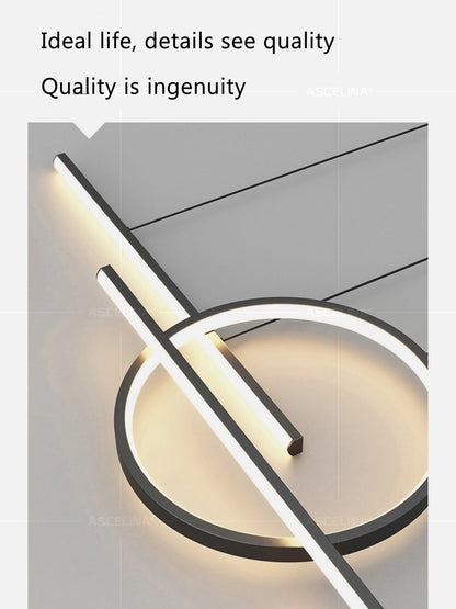 Modern LED Chandelier - Minimalist Pendant Light for Restaurant, Living Room & Bar