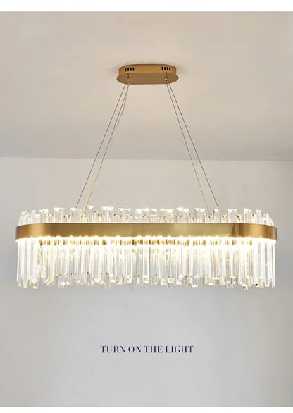 Luxury Crystal Chandelier - Nordic Modern Gold Pendant Light for Living Room & Dining