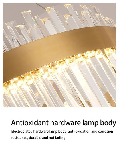 Luxury Crystal Chandelier - Nordic Modern Gold Pendant Light for Living Room & Dining