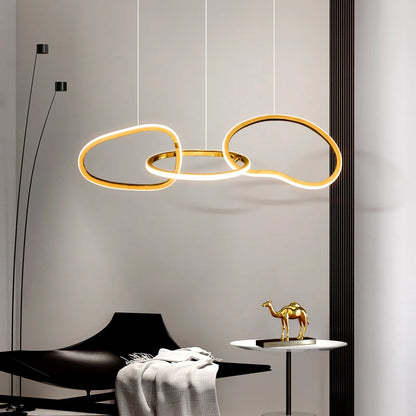 AURELIUS - Gold Ring Dining Room Pendant Light - Modern LED