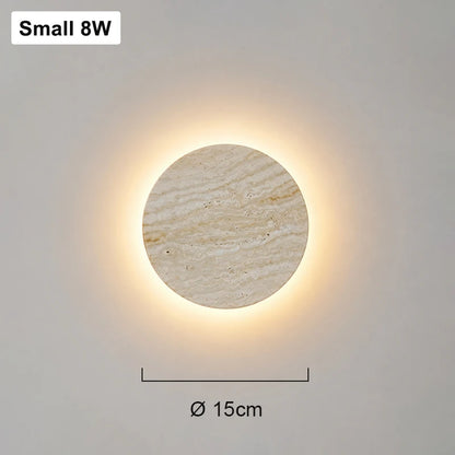 Round LED Wall Sconce – Wabi Sabi Bedside Light