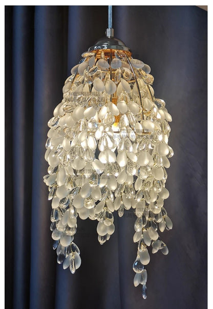 Crystal Bead Pendant Lamp - Octagonal Design