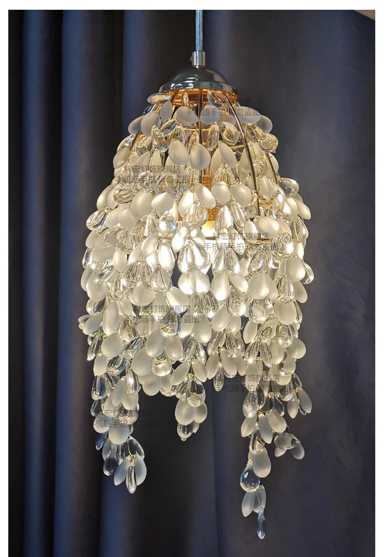 Crystal Bead Pendant Lamp - Octagonal Design